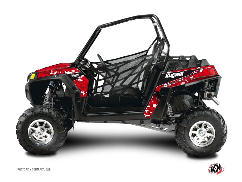 kit graphique ssv polaris rzr 170 predator rouge