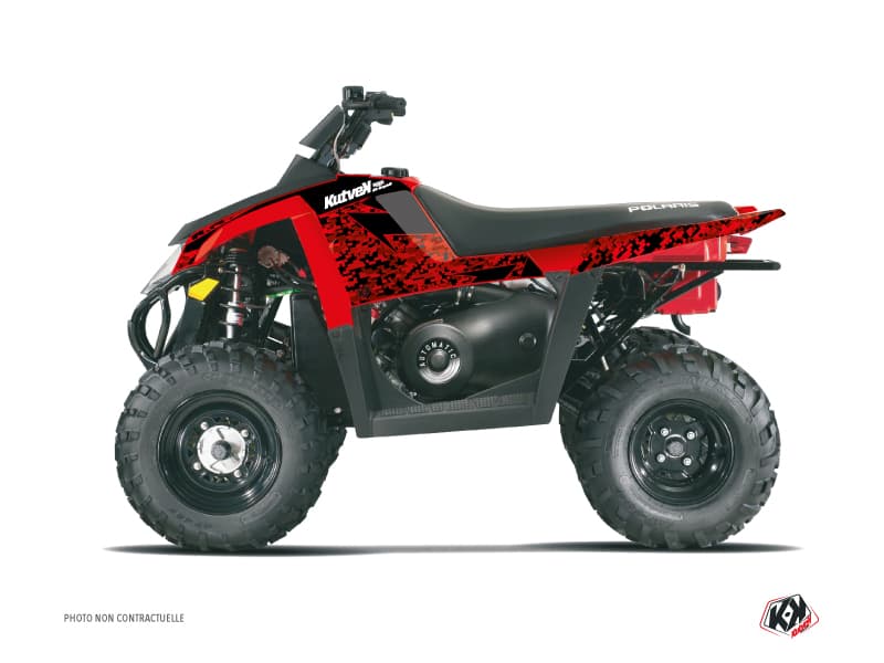 kit graphique quad polaris scrambler 500 predator rouge-noir