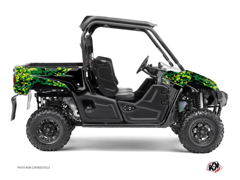 kit graphique ssv yamaha viking predator noir-vert