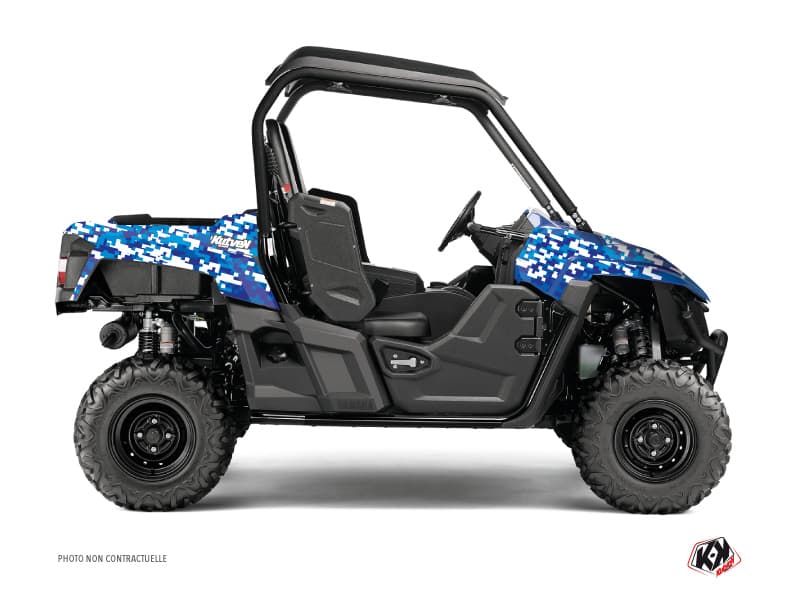 kit graphique ssv yamaha wolverine-r predator bleu