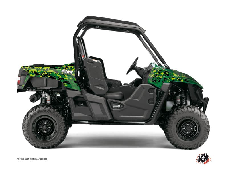 kit graphique ssv yamaha wolverine-r predator noir-vert