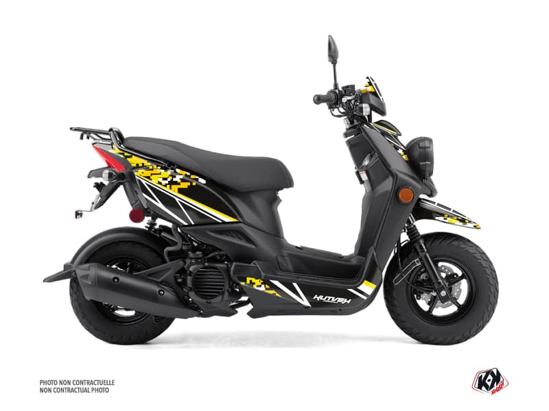 deko-set scooter predator yamaha bws 50 - zuma 50f schwarz gelb | Yamaha | Kutvek