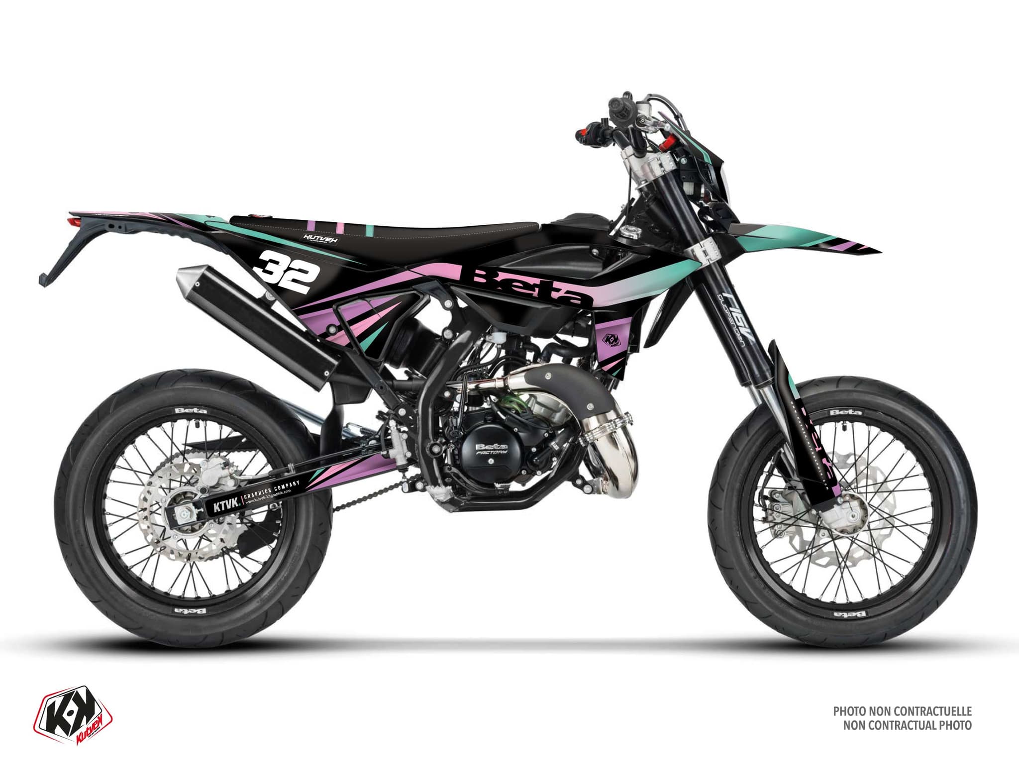 Beta RR 50 Motard 50cc Prisma Black Graphic Kit