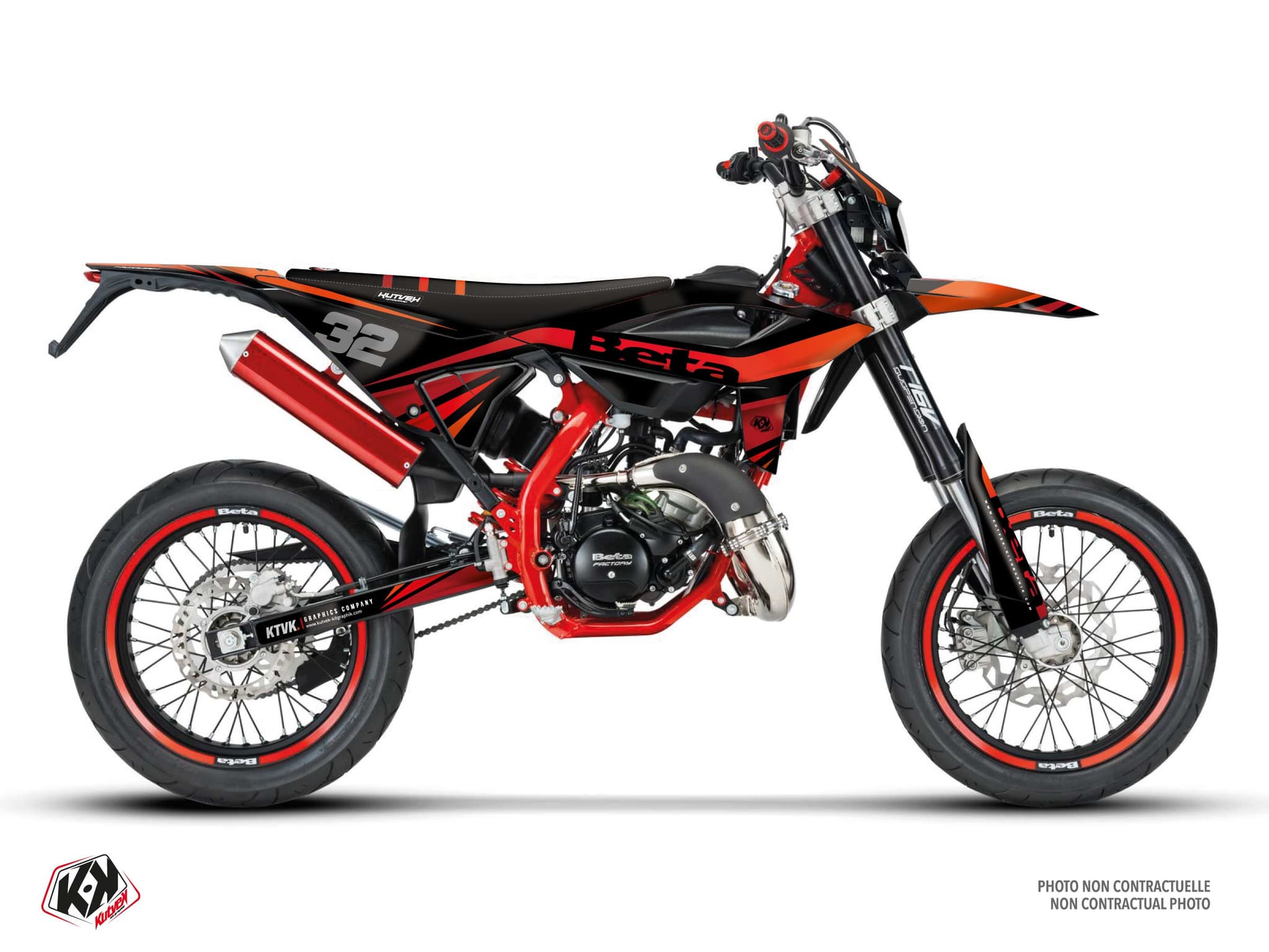 50CC BETA RR 50 MOTARD PRISMA Red graphic kit