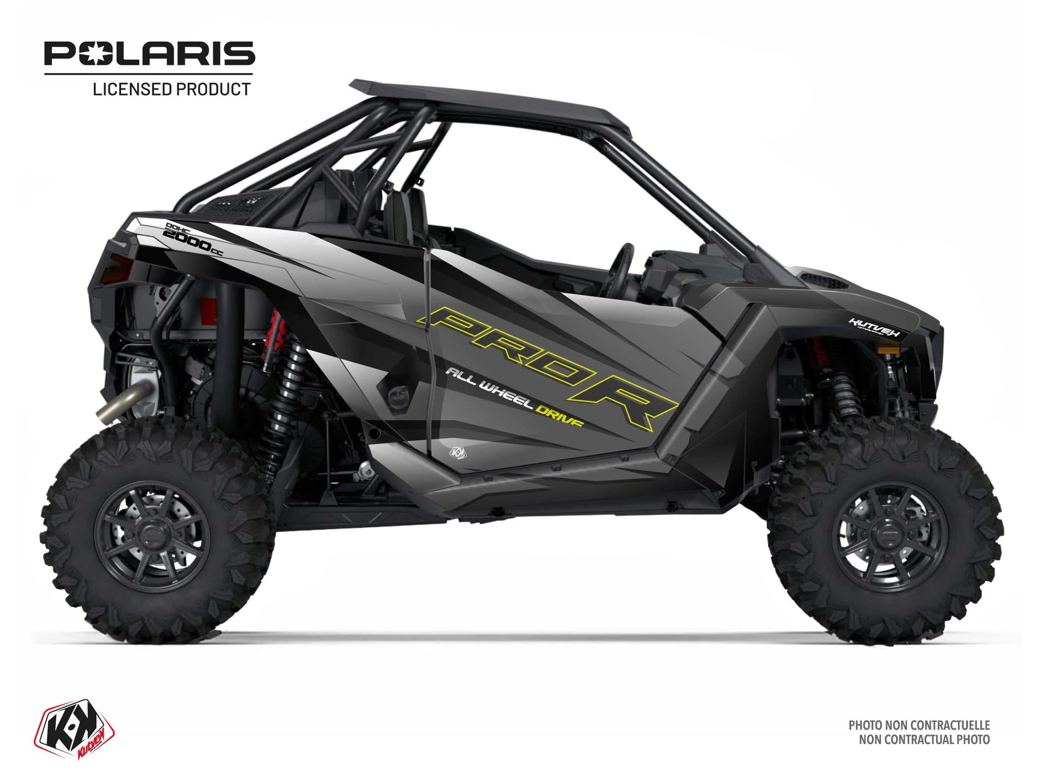 UTV POLARIS RZR PRO R ULTIMATE QUAKE-A Grey graphic kit | Polaris | Kutvek