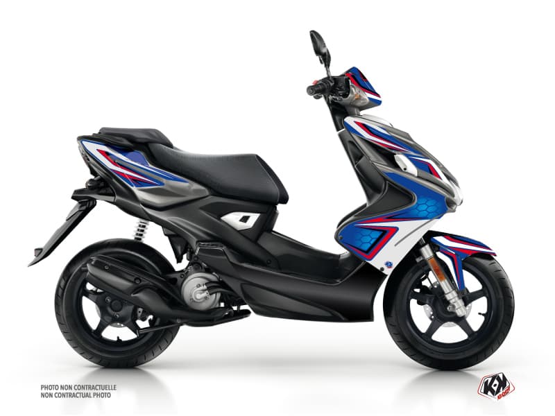 kit graphique scouter yamaha aerox race bleu