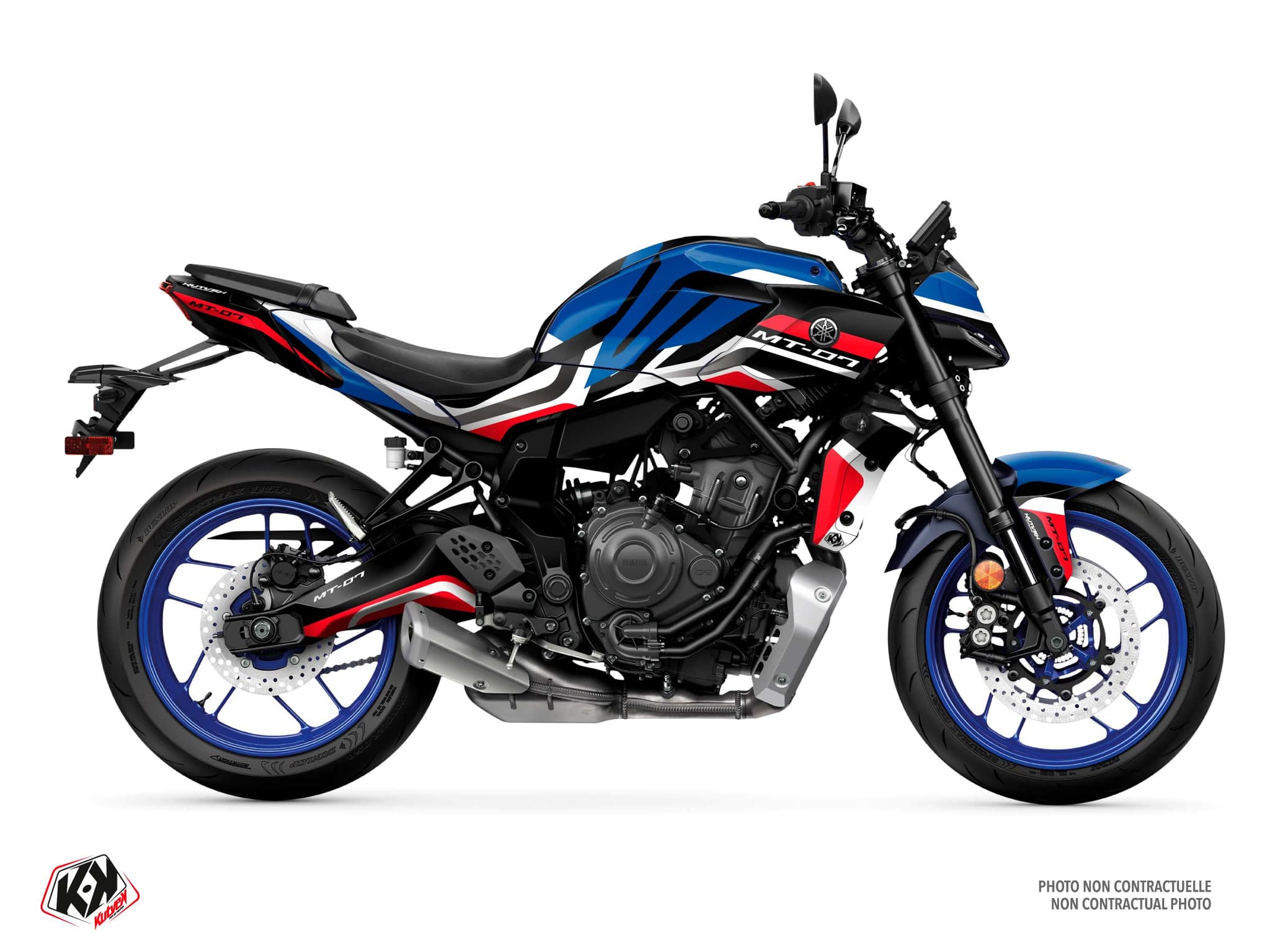 Kit graphique Moto YAMAHA MT 07 RACECORE Bleu