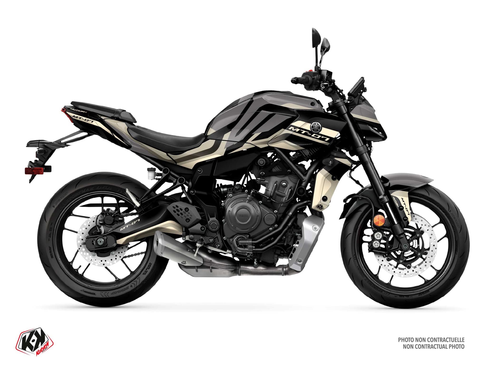 Kit graphique Moto YAMAHA MT 07 RACECORE Noir