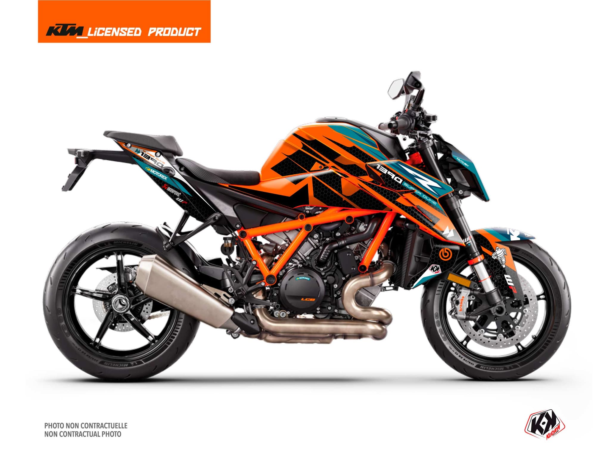 street bike ktm super duke 1390 r rapid blue graphic kit