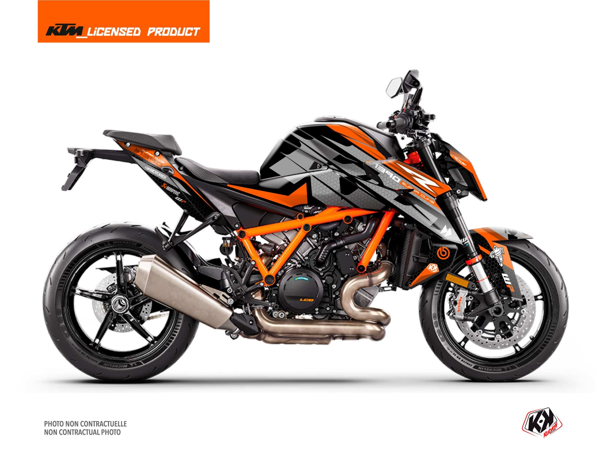street bike ktm super duke 1390 r rapid black graphic kit