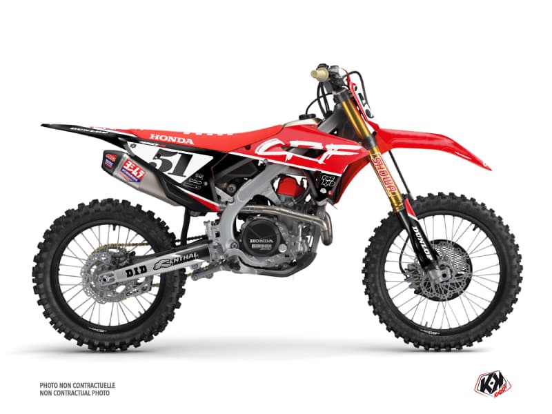 dirt bike honda crf 450 r rask black graphic kit