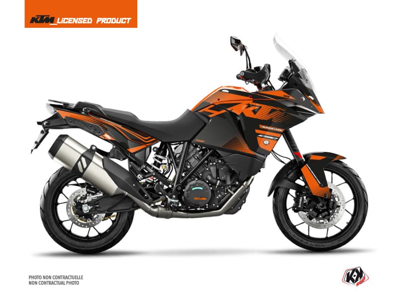 kit graphique moto ktm adventure 1090 raster noir-orange