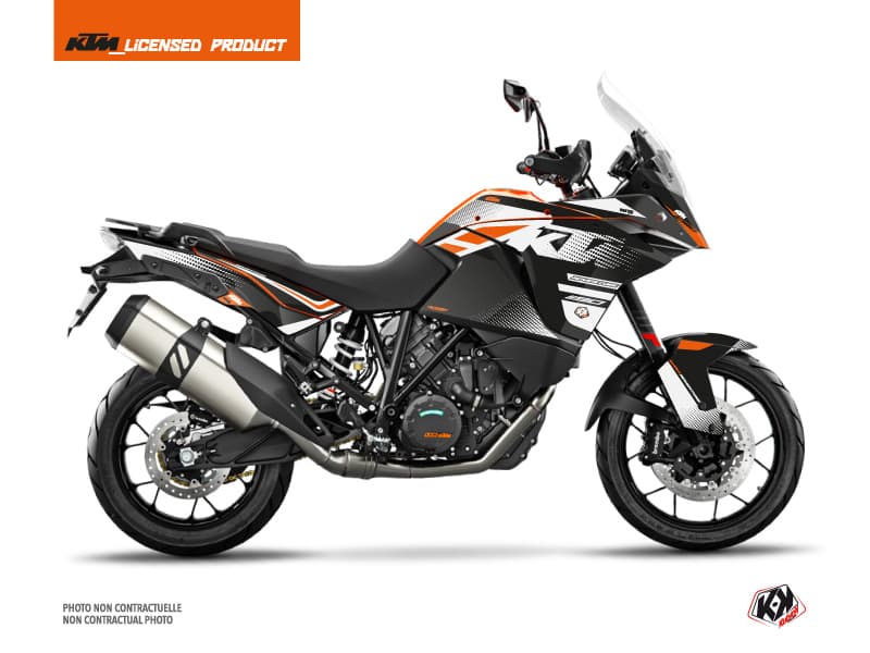 kit graphique moto ktm adventure 1190 raster noir-blanc