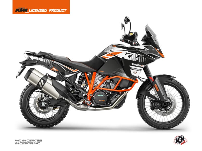 kit graphique moto ktm adventure 1190 r raster noir-blanc