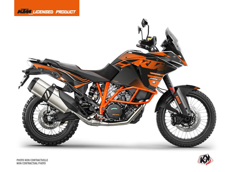kit graphique moto ktm adventure 1190 r raster noir-orange
