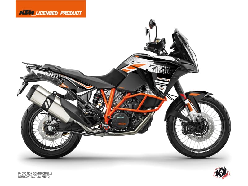 Kit graphique Moto Raster KTM 1290 Super Adventure R Noir Blanc