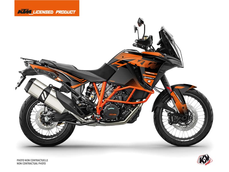 kit graphique moto ktm super adventure 1290 r raster noir-orange