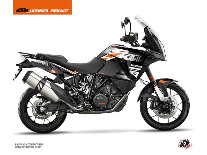kit graphique moto ktm super adventure 1290 s raster noir-blanc
