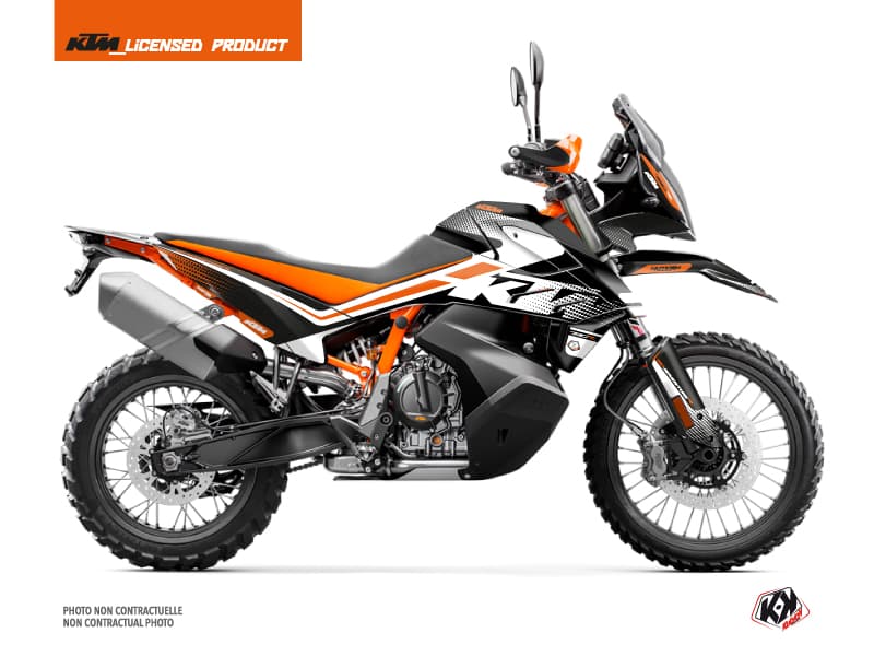 kit graphique moto ktm adventure 790 r raster noir-blanc