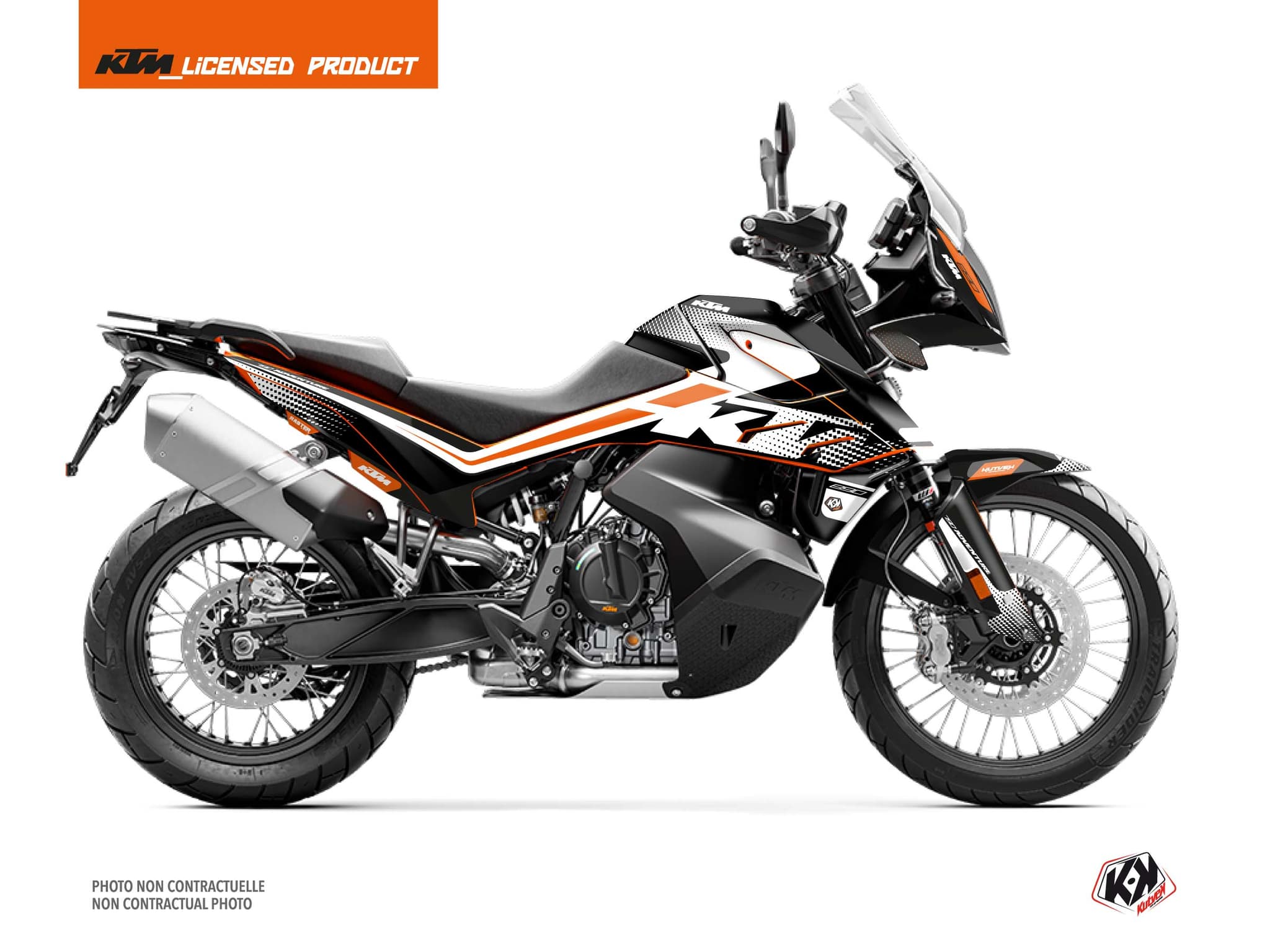 kit graphique moto ktm adventure 890 raster noir-blanc