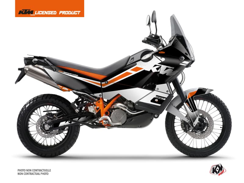 Kit Graphique Moto Raster KTM 990 Adventure Noir Blanc