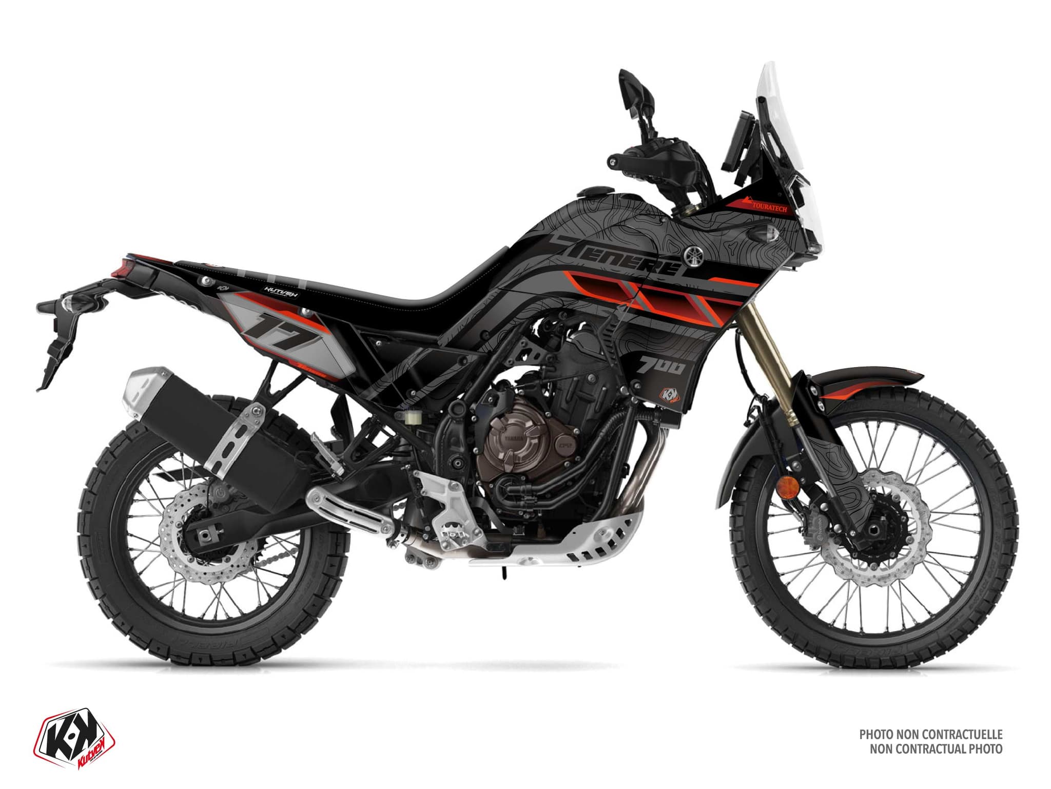 Kit graphique Moto YAMAHA TENERE 700 RECKLESS Rouge