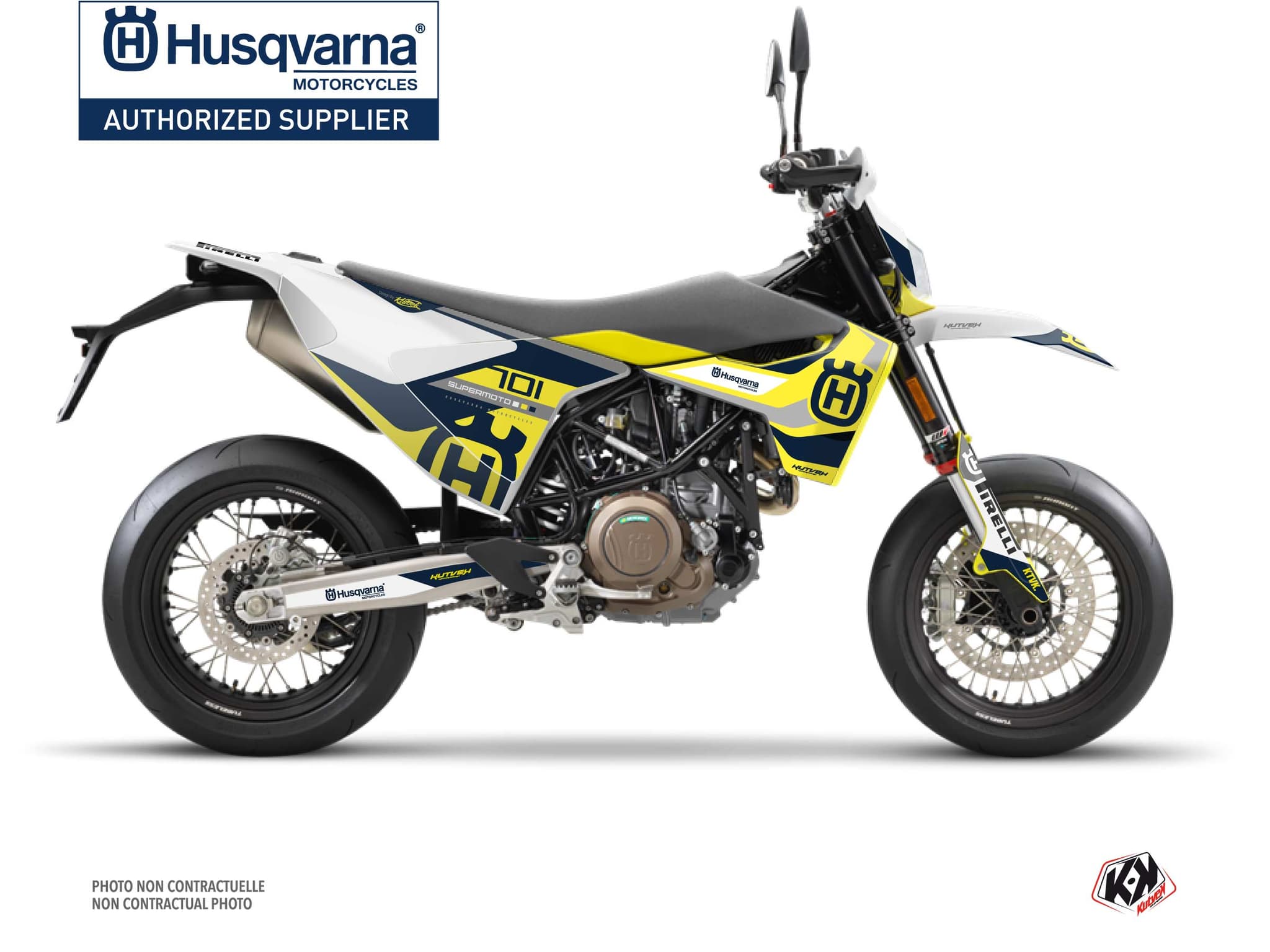 kit graphique motocross reef husqvarna 701 supermoto bleu