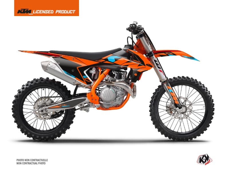 deko-set moto-cross reflex ktm 250 sxf orange