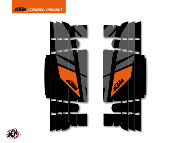 kit graphique grilles de radiateur reflex ktm exc-excf 2017 noir