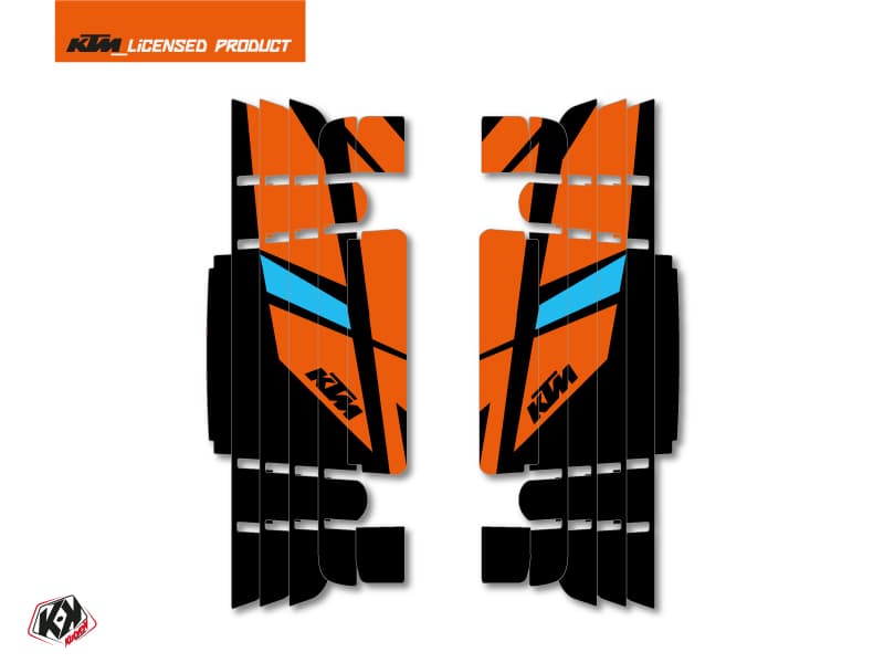 kit graphique grilles de radiateur reflex ktm exc-excf 2017 orange