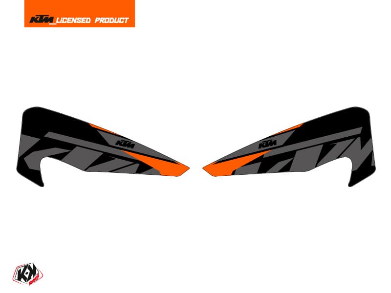 kit graphique stickers de protège-mains reflex motocross ktm exc-excf noir