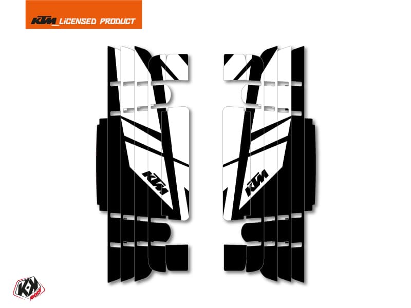 kit graphique grilles de radiateur reflex ktm sx-sxf 2016-2017 blanc