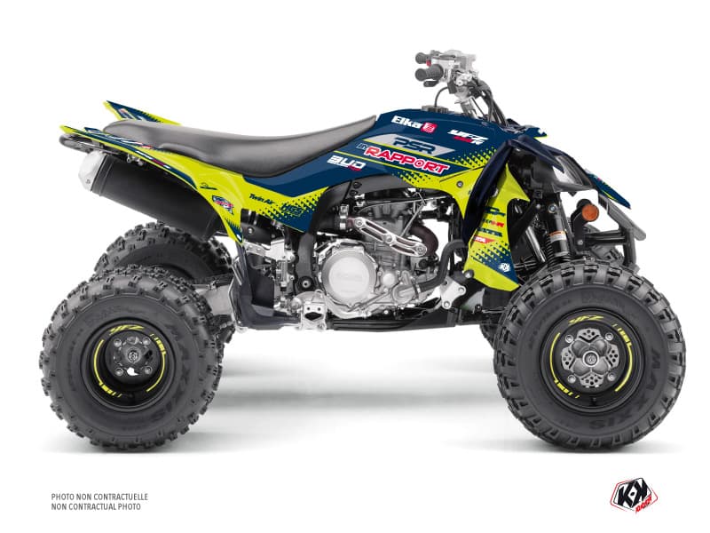 kit graphique quad yamaha yfz 450 r replica by rapport k20 bleu-jaune | Yamaha | Kutvek