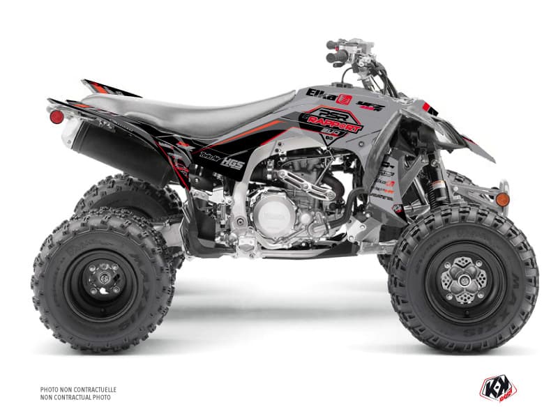 kit graphique quad yamaha yfz 450 r replica by rapport k20 gris-noir | Yamaha | Kutvek