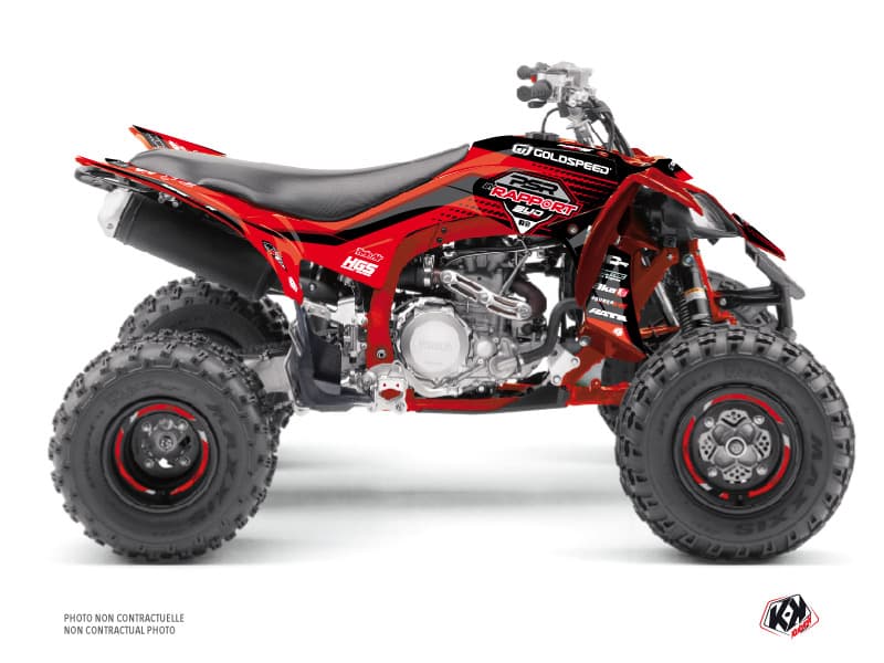 kit graphique quad yamaha yfz 450 r replica by rapport k20 rouge-noir | Yamaha | Kutvek