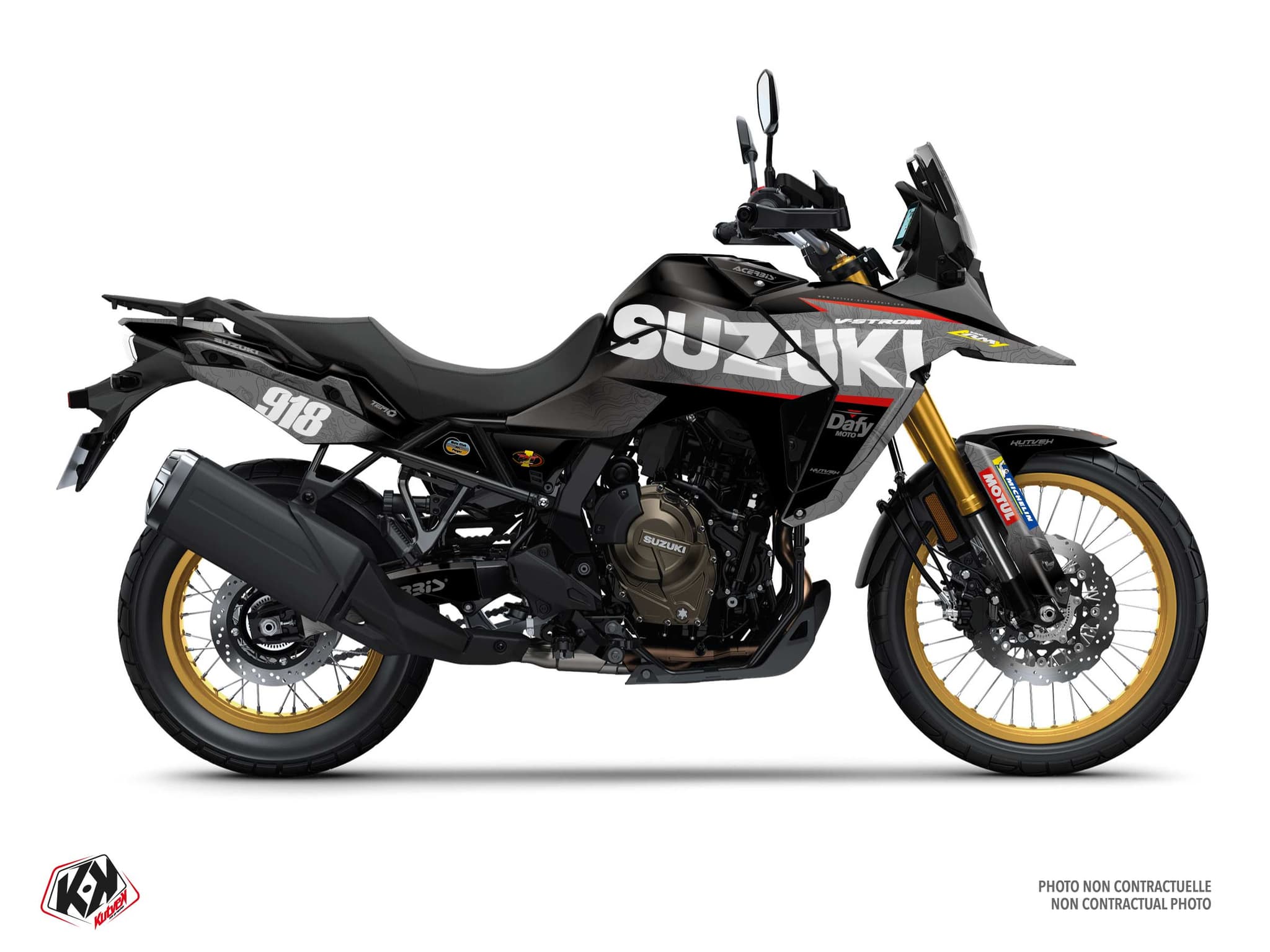 Kit graphique Moto SUZUKI V-STROM 800 DE REPLICA CHAPELIERE SABLE Noir