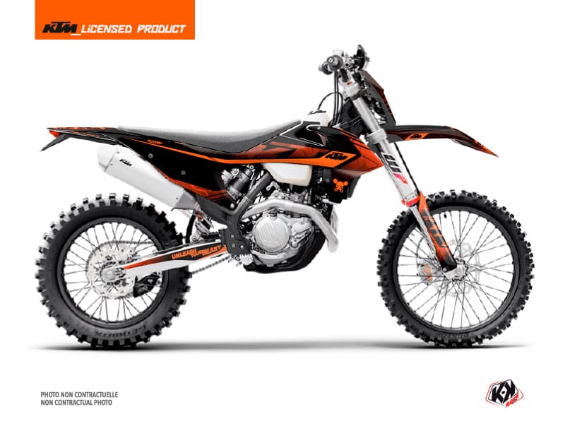 kit graphique motocross ktm exc excf replica thomas corsi 2020 noir-orange | KTM | Kutvek