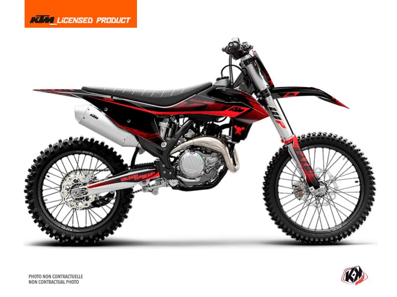 deko-set moto-cross replica thomas corsi 2020 ktm 125 sx schwarz rot