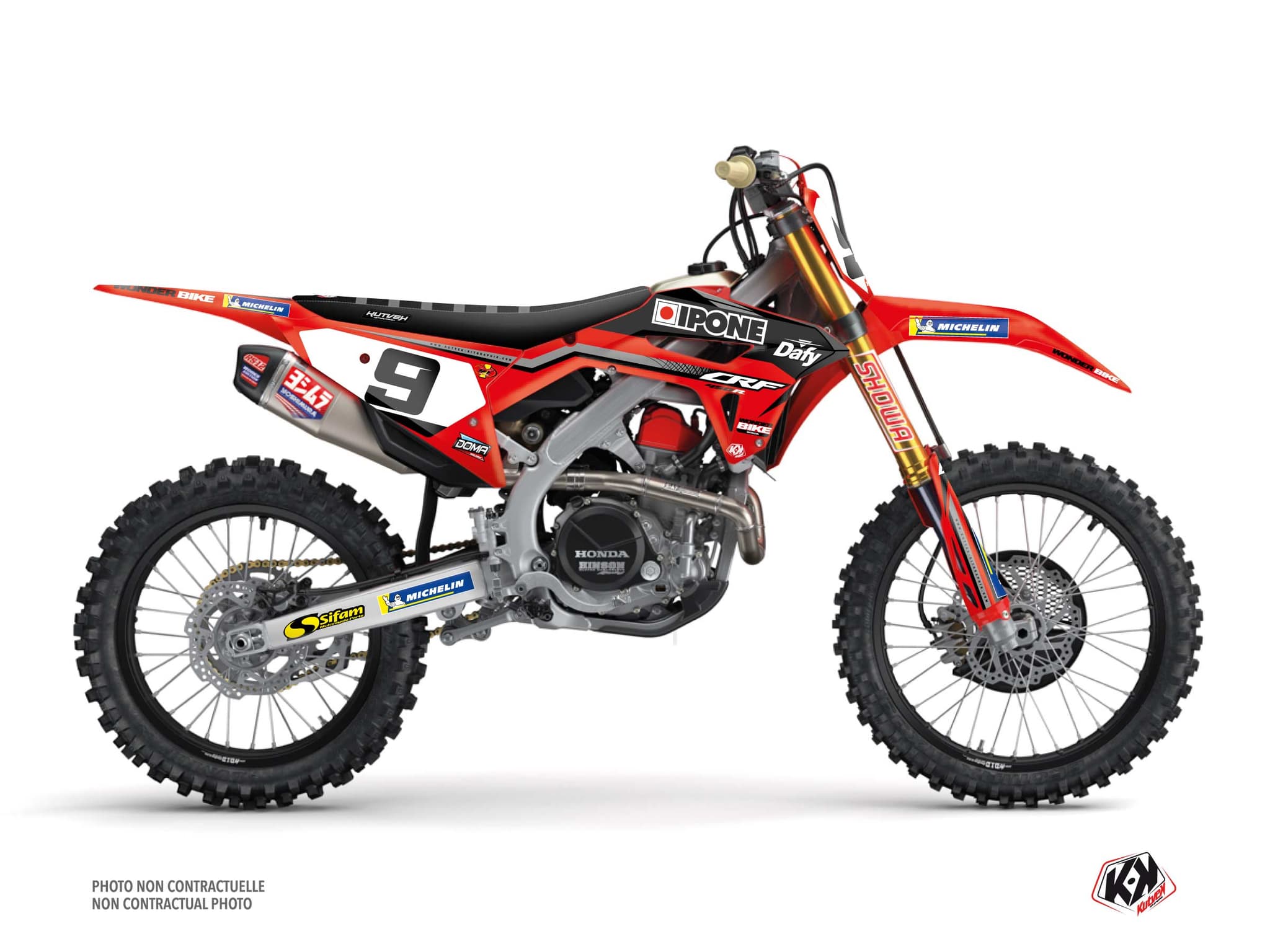 kit graphique motocross honda crf 450 r replica daymond martens k22