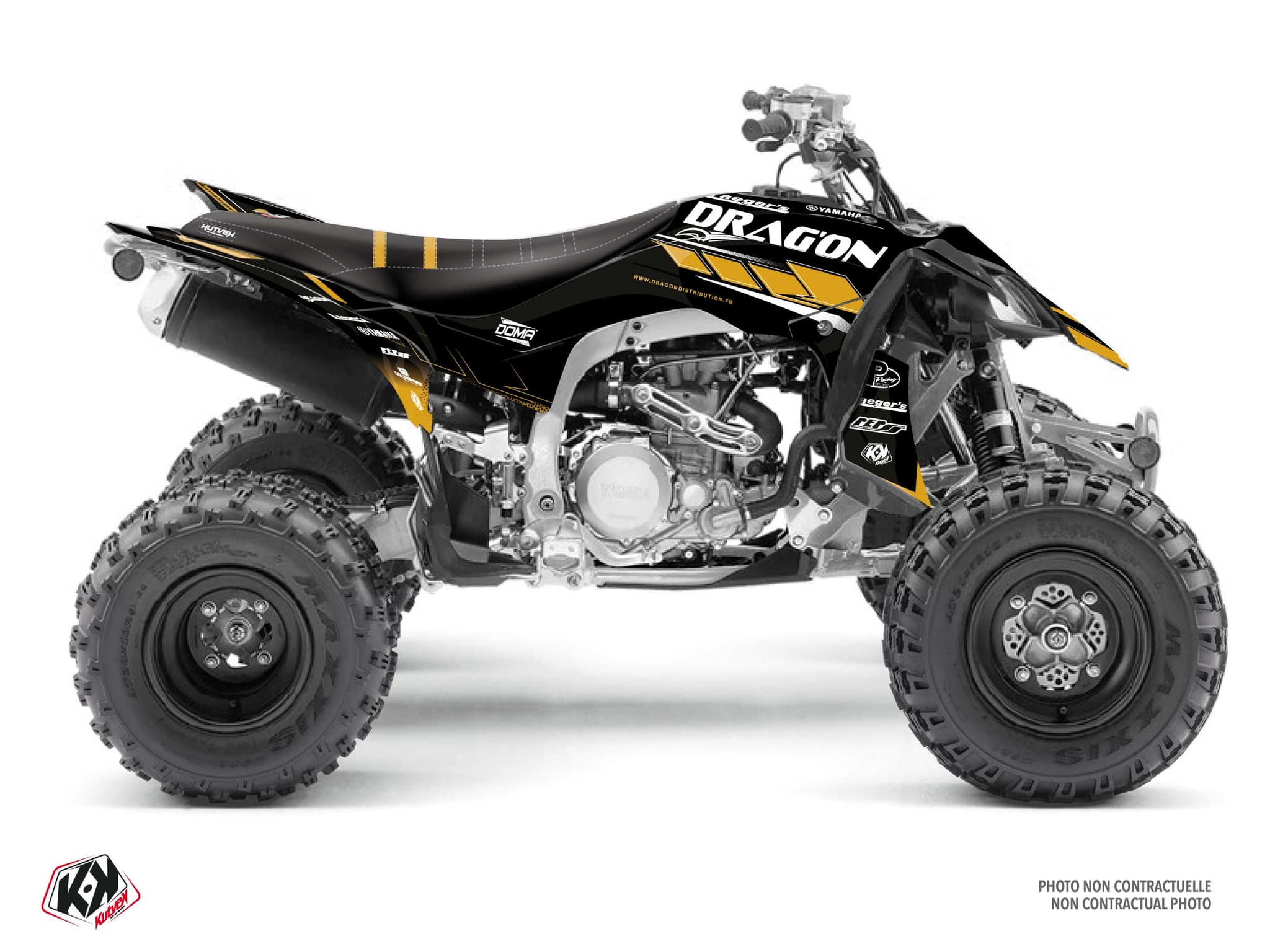 kit graphique replica drag'on distribution pdv 2025 quad yamaha yfz 450 r