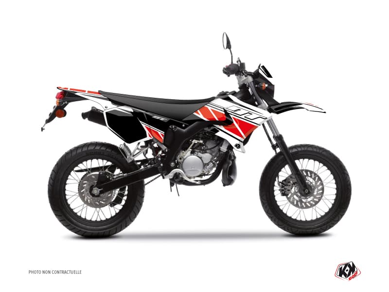 kit graphique 50cc replica yamaha dt 50 rouge