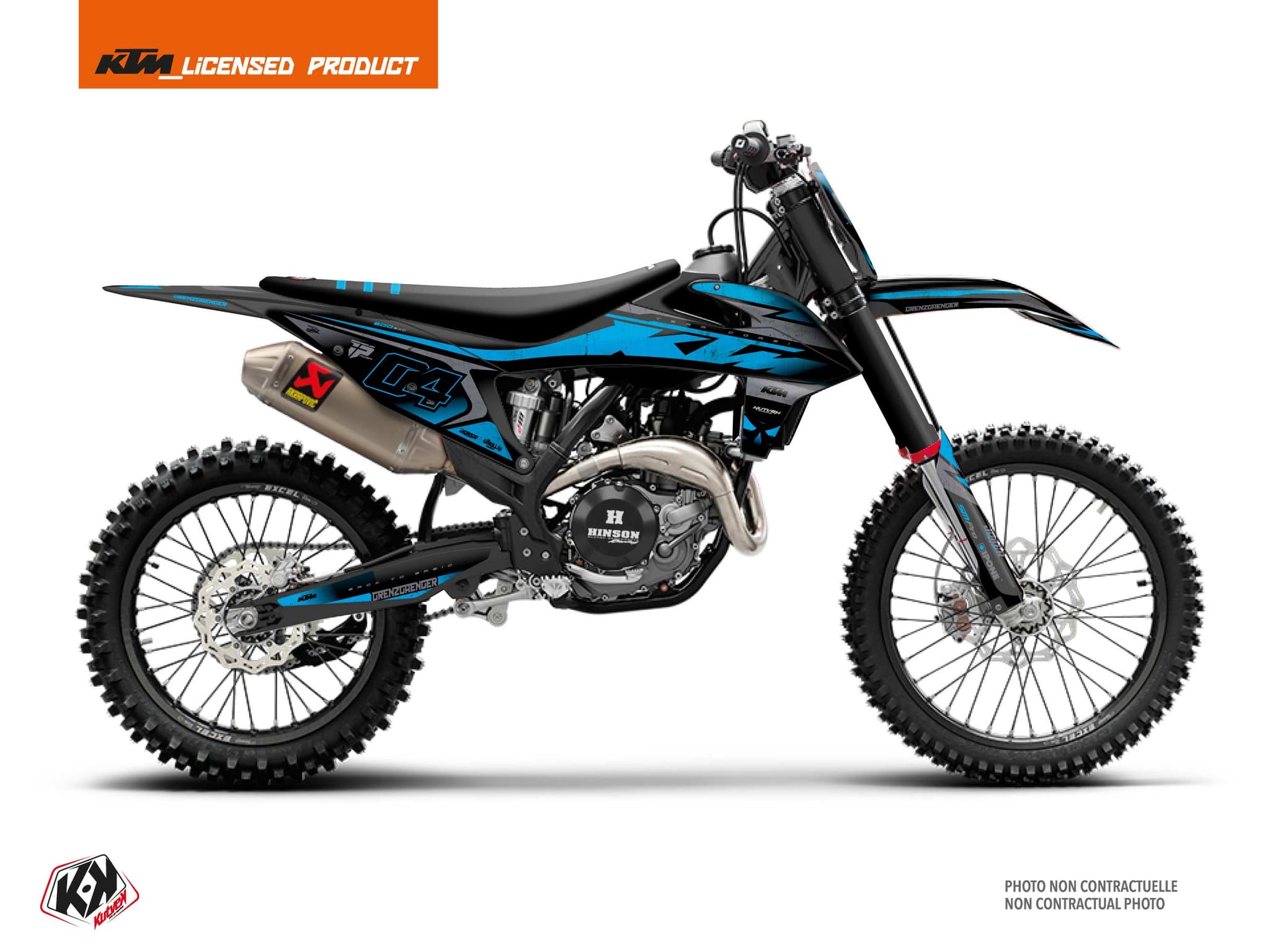 dirt bike ktm sx 450 f replica florian corsi gorilla black-blue graphic kit