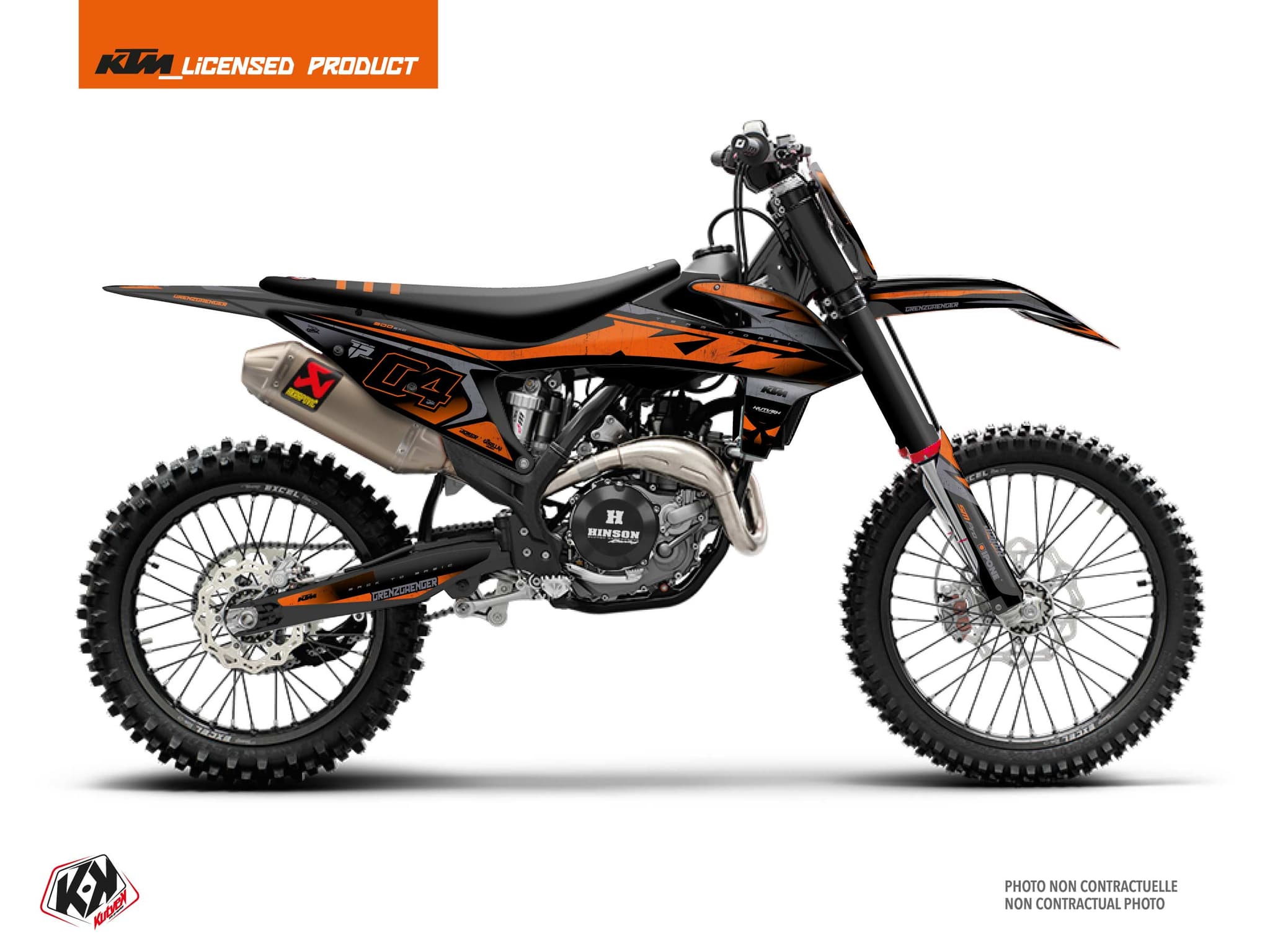 Graphic Kit Dirt Bike KTM SX 450 F Replica Florian Corsi Gorilla Black-Orange