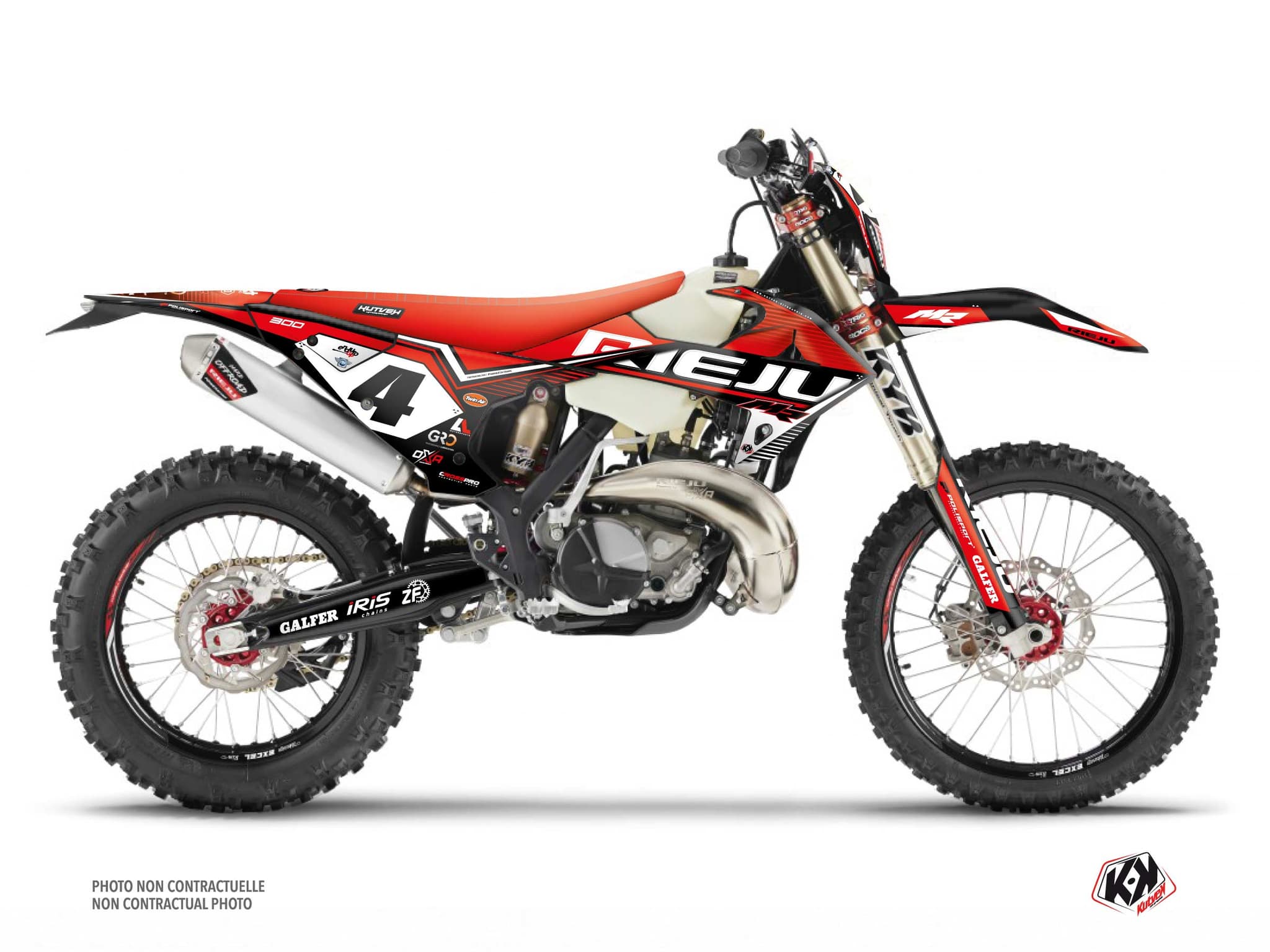 Dirt Bike Rieju MR 300 Pro Replica Larrieu 24 Red Graphic Kit