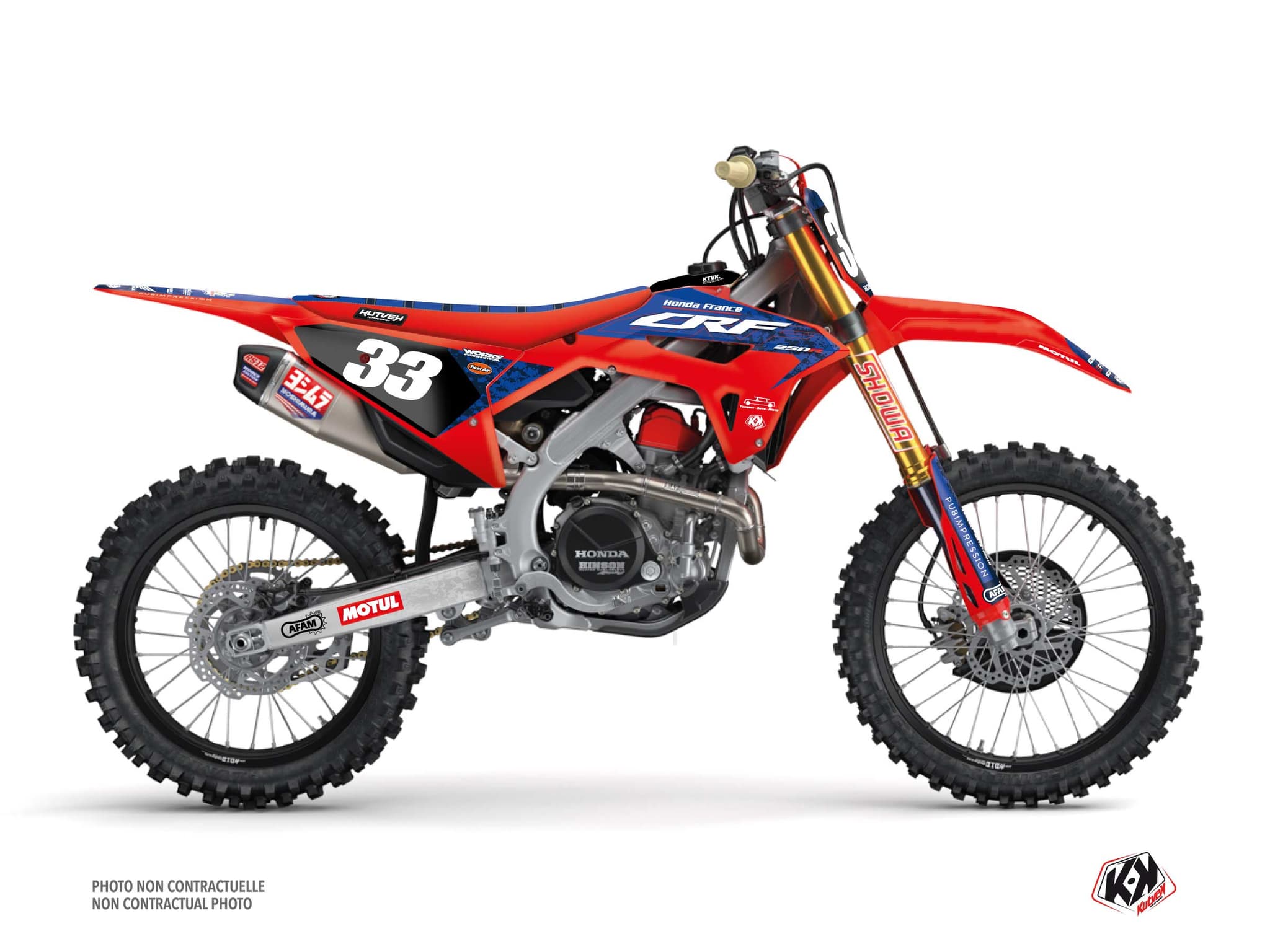 kit graphique motocross honda crf 250 r replica mathilde denis sable k24