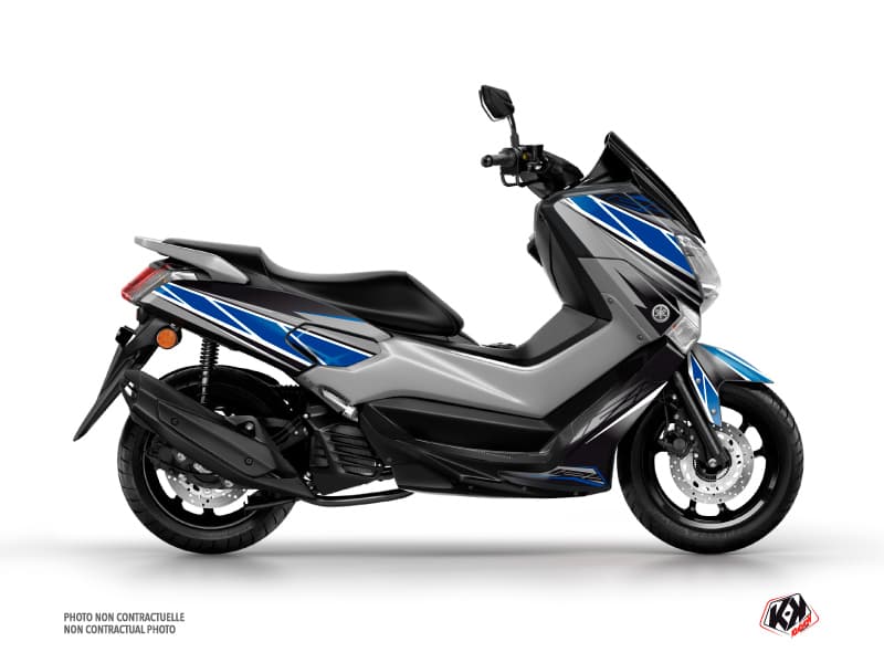 deko-set maxiscooter replica yamaha nmax 125 blau grau