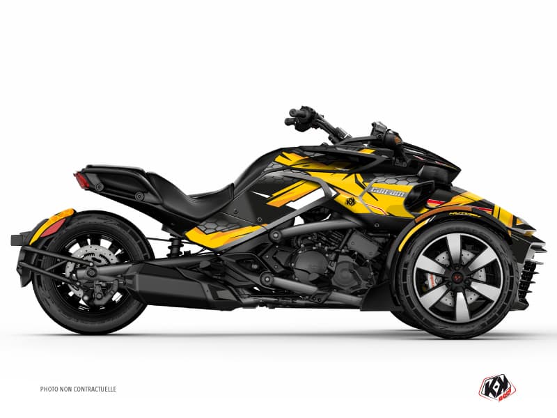 Kit graphique Hybride Replica Can Am Spyder F3 Jaune