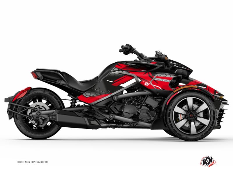 Kit graphique Hybride Replica Can Am Spyder F3 Rouge