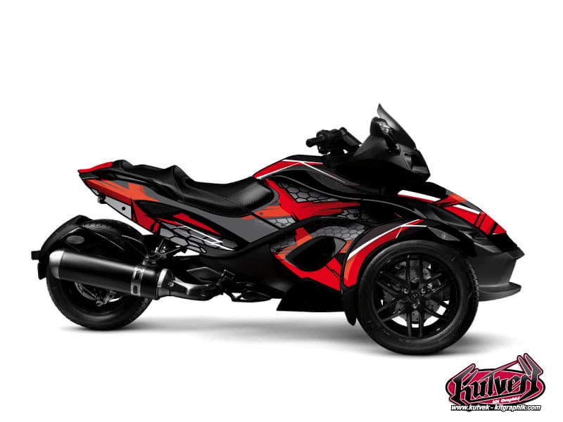 kit graphique replica rouge hybride can-am spyder rt limited