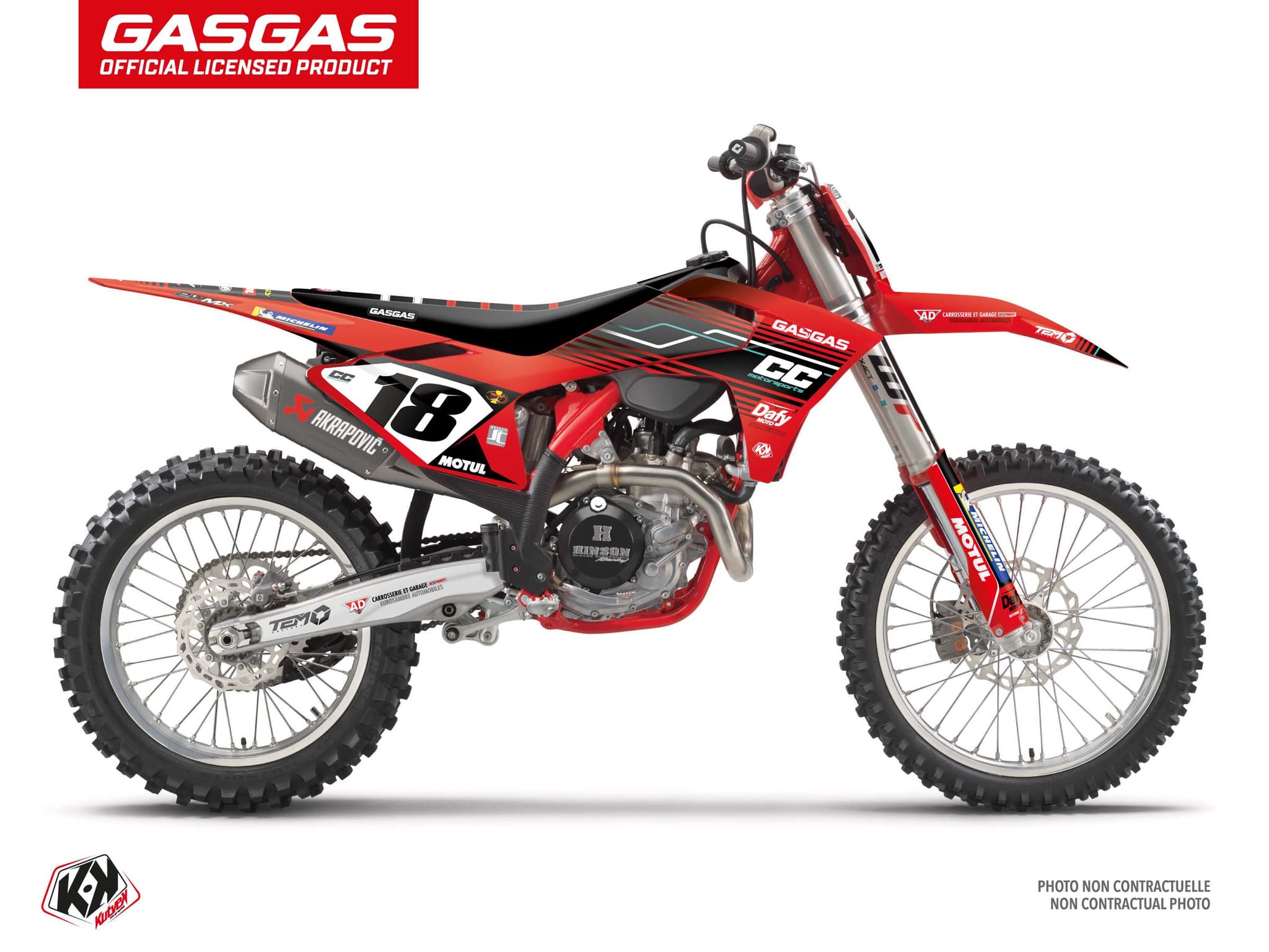 deko-set moto-cross gasgas mc 450 f replica team cc motorsport k25 replica